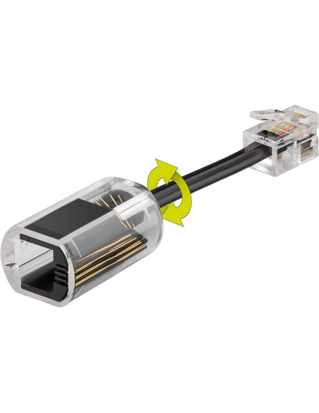 Plug Telefonico RJ10 Antiattorcigliamento per Cornetta con Cavo 30mm