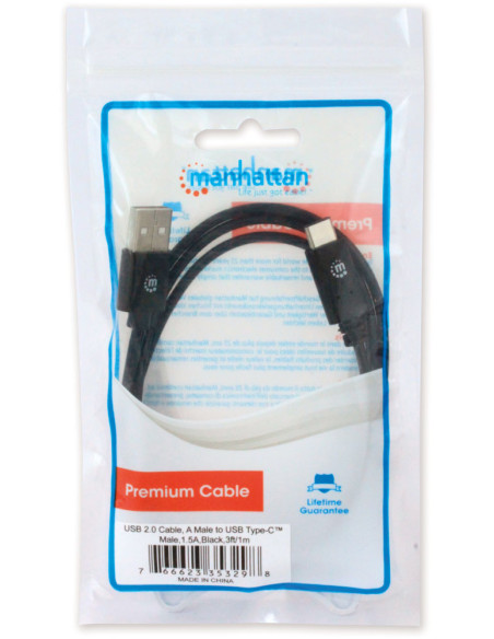 Cavo HiSpeed USB A Maschio / USB-C Maschio 3 metri Nero