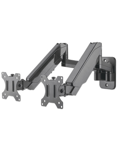 Staffa a Muro con Molla a Gas per due Monitor 17-32''