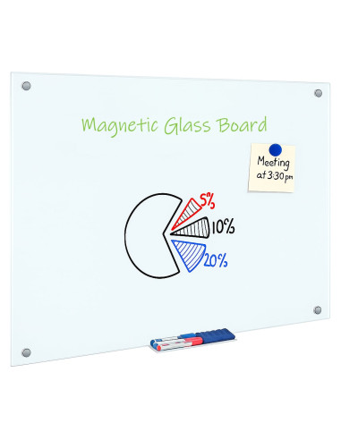 Lavagna Magnetica in Vetro Bianco 88x120 cm
