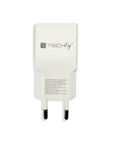 Caricatore Alimentatore USB-C&trade 30W e USB-A QC da Muro