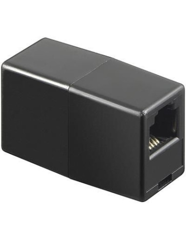 Accoppiatore telefonico RJ11 6 poli 4 contatti Pin to Pin F/F Nero