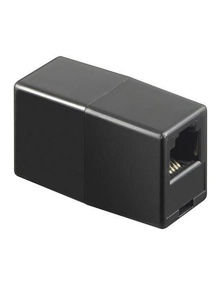 Accoppiatore telefonico RJ11 6 poli 4 contatti Pin to Pin F/F Nero