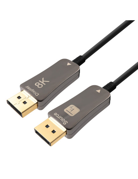 Cavo Ottico Attivo DisplayPort 1.4 Active Optical Cable 8K@60Hz 32.4 Gbps Connettori a Scatto 10m