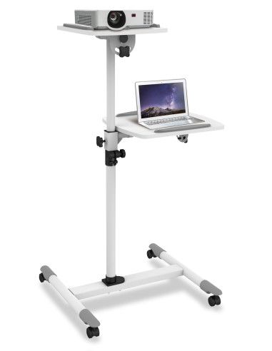 Carrello Supporto per Proiettore Beamer Notebook PC Ripiani Regolabili