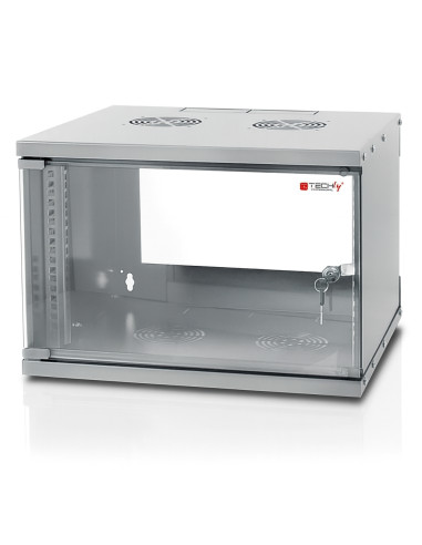 Armadio Rack 19'' a Muro 6U prof. 450 Grigio Assemblato