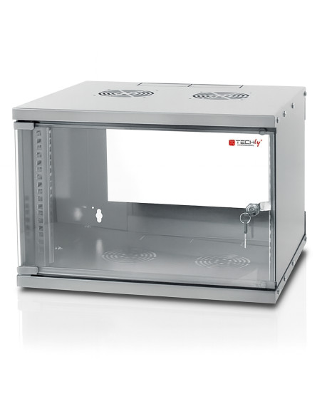 Armadio Rack 19'' a Muro 6U prof. 450 Grigio Assemblato