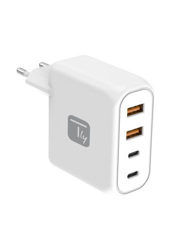 Caricatore Alimentatore 2 Porte USB-C&trade e 2 Porte USB-A da Muro 100W per Smartphone o Tablet