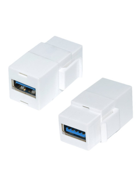 Adattatore Keystone 2x USB 3.0 A Femmina Bianco