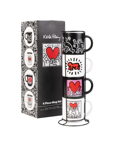 Keith Haring - Set di 4 tazze in...