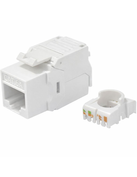 Frutto Keystone RJ45 Cat.6A UTP Toolless Bianco 3&micro