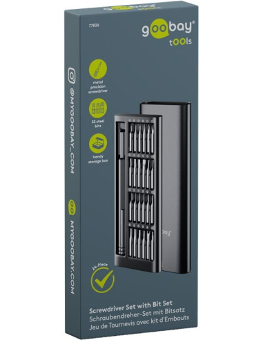 Set Cacciavite con 24 Punte di Precisione
