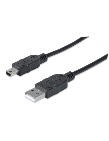 Cavo USB 2.0 A maschio/mini B 5 pin maschio 3 m Nero