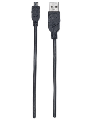 Cavo USB 2.0 A maschio/Micro B maschio 3 metri Nero