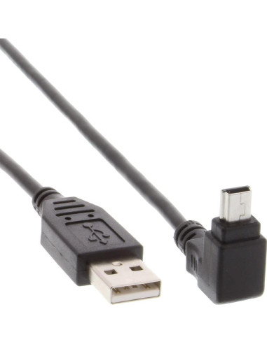 Cavo USB 2.0 A maschio/mini B maschio 90&deg 1