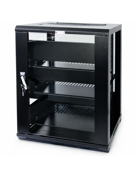 Armadio Rack 19'' 600x600 15U per Audio Video Nero
