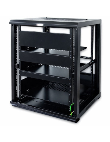 Armadio Rack 19'' 600x600 15U per Audio Video Nero