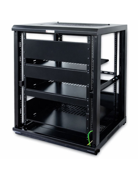 Armadio Rack 19'' 600x600 15U per Audio Video Nero