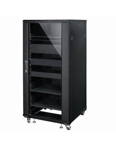 Armadio Rack 19'' 600x600 27U per Audio Video Nero