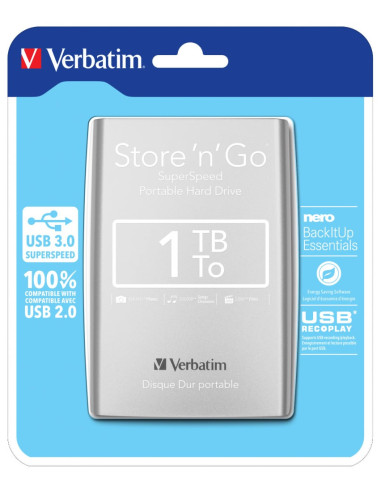 Disco rigido portatile da 1 TB Argento