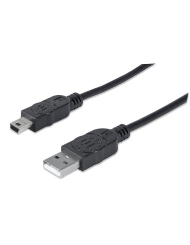 Cavo USB 2.0 A maschio/mini B 5 pin maschio 3 m Nero