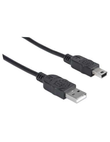 Cavo USB 2.0 A maschio/mini B 5 pin maschio 3 m Nero