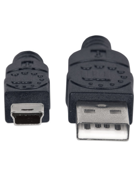 Cavo USB 2.0 A maschio/mini B 5 pin maschio 3 m Nero