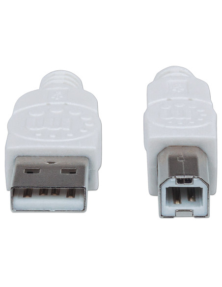 Cavo USB 2.0 A maschio/B maschio 5m Bianco