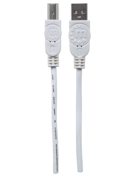 Cavo USB 2.0 A maschio/B maschio 1m Bianco