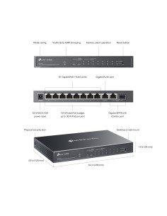 Switch 10 Porte Gigabit Easy Managed con 8 Porte PoE+ 2