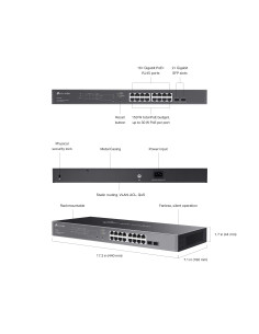Switch Smart 16 Porte Gigabit PoE+ 2
