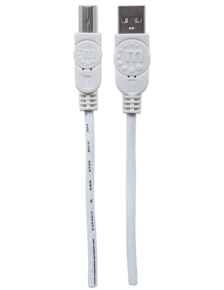 Cavo USB 2.0 A maschio/B maschio 1m Bianco