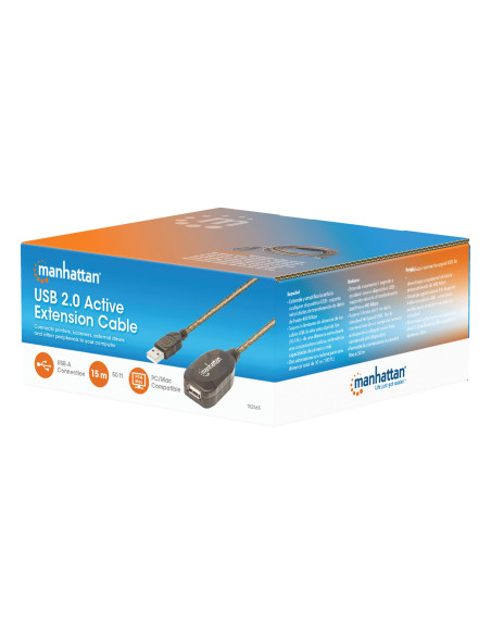 Cavo Prolunga Attivo USB 2.0 Hi-Speed 15 mt