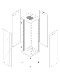Armadio Rack NextGen 19'' 600x600 20U Nero 2