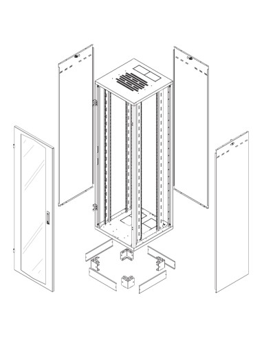 Armadio Rack NextGen 19'' 600x600 27U Grigio