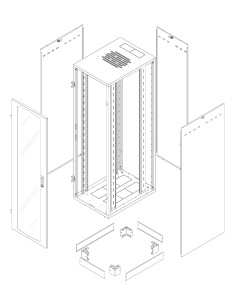 Armadio Rack NextGen 19'' 600x800 38U Nero 2