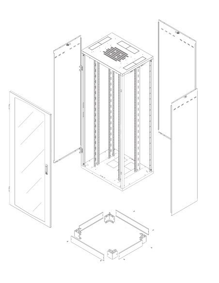 Armadio Rack NextGen 19'' 800x600 33U Nero