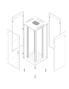 Armadio Server Rack NextGen 1000 19'' 800x1000 33 Unit&agrave Nero 2
