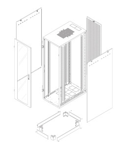 Armadio Server Rack NextGen 1000 19'' 600x1000 33U Nero 2