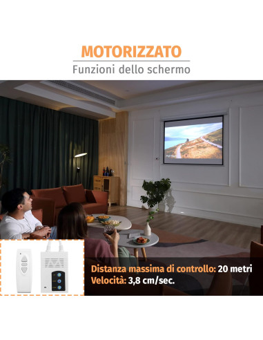 Schermo di Proiezione Motorizzato 112'' 200x200 PSA-112-2