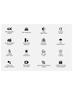 Telecamera Smart PoE 4K Doppio Obiettivo a 180&deg Visione Notturna a Colori 2
