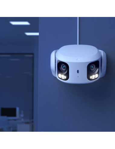 Telecamera Smart PoE 4K Doppio Obiettivo a 180&deg Visione Notturna a Colori