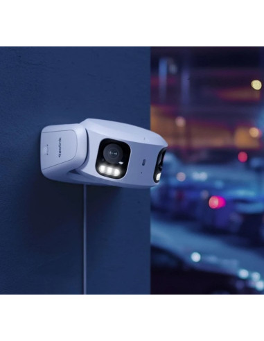Telecamera Smart PoE 4K Doppio Obiettivo a 180&deg Visione Notturna a Colori