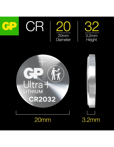 Blister 4 Batterie al Litio a Bottone 3V Lunga Durata CR2032