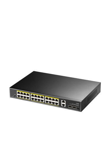 Switch Gigabit PoE+ 24 Porte con 2 Uplink GBE e 2 Gigabit SFP