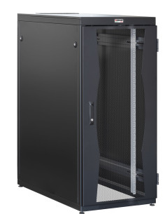 Armadio NetRack 19'' 600x600 27 Unit&agrave Nero Porte Grigliate da Assemblare