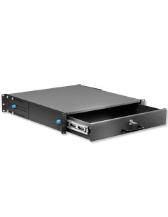 Cassetto Porta Tastiera 2U per Armadi Rack 19'' con Serratura Nero 2