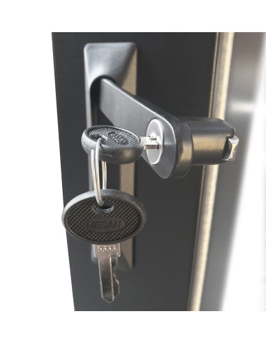 Maniglia Girevole per Porta Armadi Rack Nera