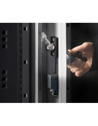 Maniglia Girevole per Porta Armadi Rack Nera