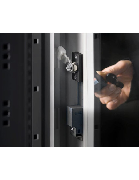 Maniglia Girevole per Porta Armadi Rack Nera